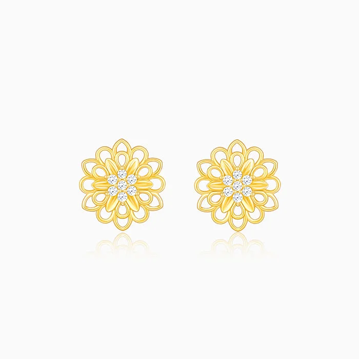 Bestselling Jewelry At Special Promotional Rates Anushka Sharma Golden Blooming Flower Stud Earrings