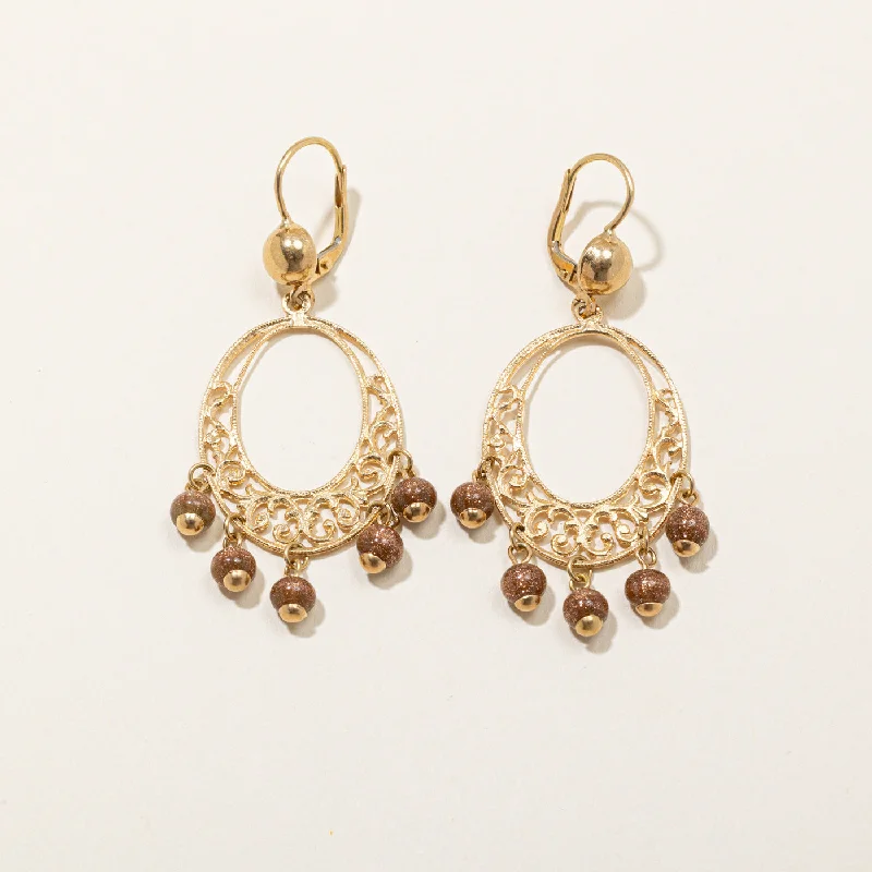 Flash Sale On Stunning Jewelry – Don't Miss Out Goldstone Glass Bead Earrings | 5.00ctw |