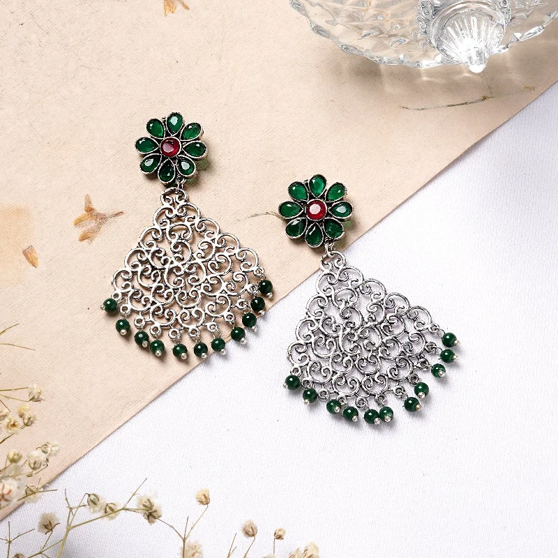 Your Dream Jewelry At Dream Prices Jali Green Filigree Pearl Earrings