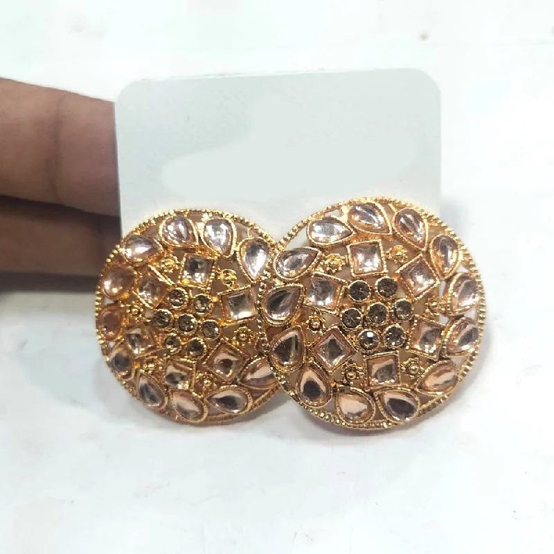 Handcrafted Jewelry Sale – Unique Designs At Low Prices Manisha Jewellery Gold Plated Kundan Stone Stud Earrings