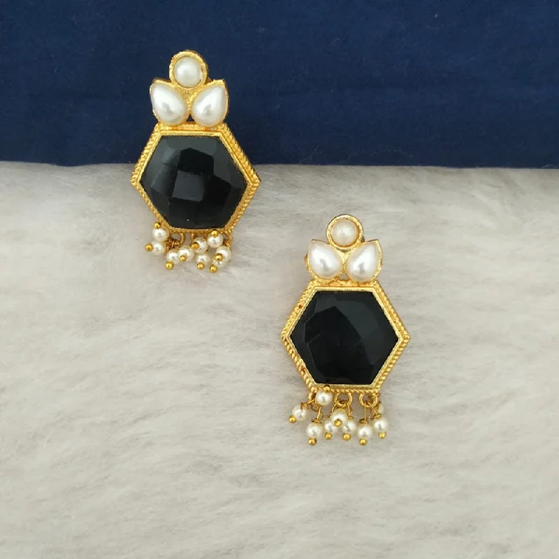 Handcrafted Jewelry Sale – Unique Designs At Low Prices Marudhar Creations Gold Plated Matte Finish Kundan And Pearl Stud Earrings