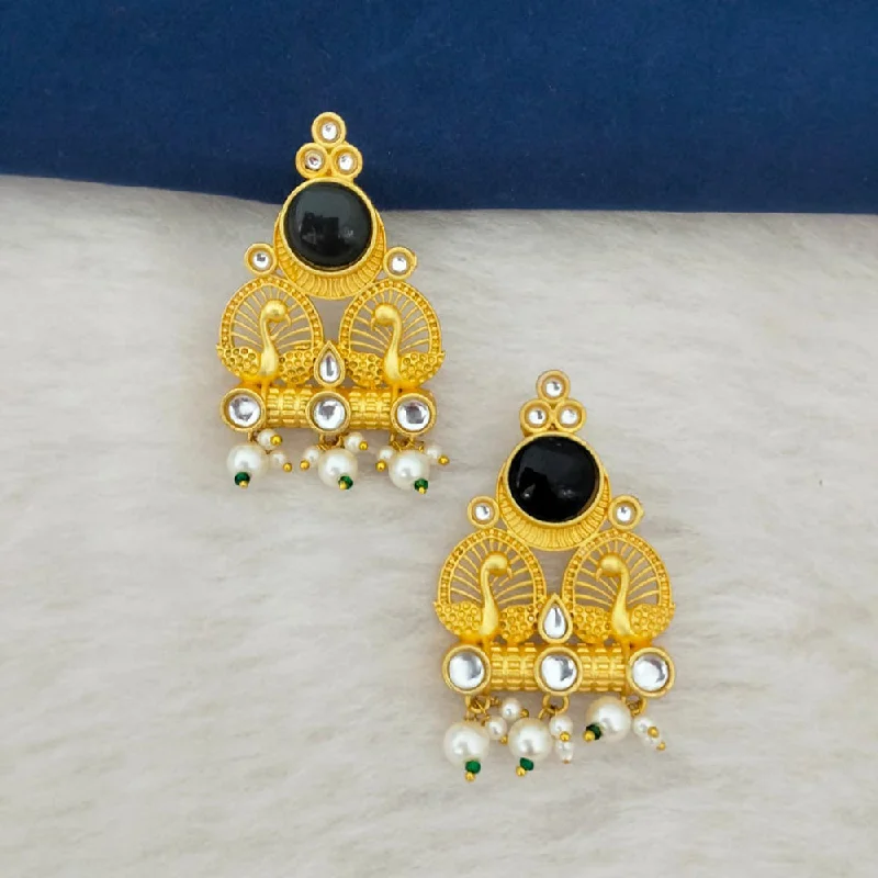 Clearance Sale On High-End Jewelry Collections Marudhar Creations Gold Plated Matte Finish Stud Earrings