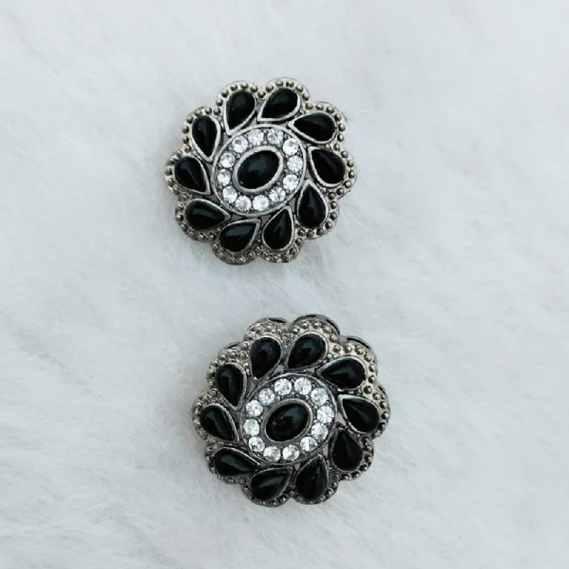 Shine Bright With Our Special Jewelry Promotions Marudhar Creations Oxidised Plated Pota Stone Stud Earrings