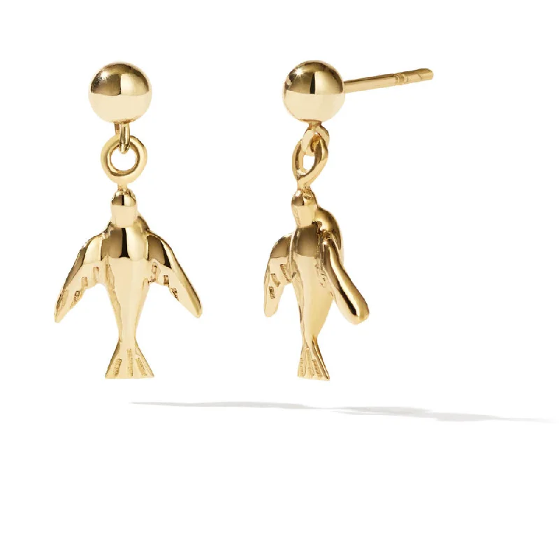 Shop Stylish Jewelry Now And Save Big Meadowlark Dove Dot Stud Earrings - Gold Plated