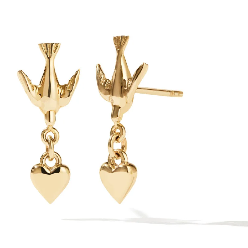 Special Jewelry Deals – Upgrade Your Collection Meadowlark Love Dove Stud Earrings - Gold Plated