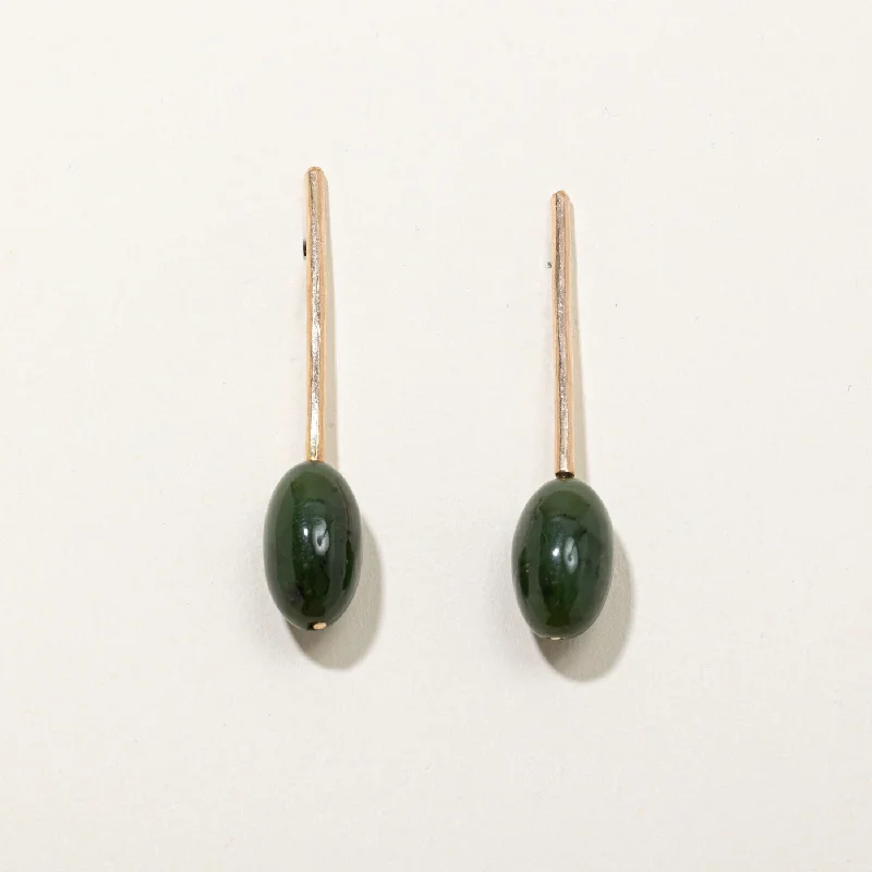 Elegant Jewelry, Exclusive Prices – Shop Now Nephrite Jade Drop Earrings | 26.00ctw |