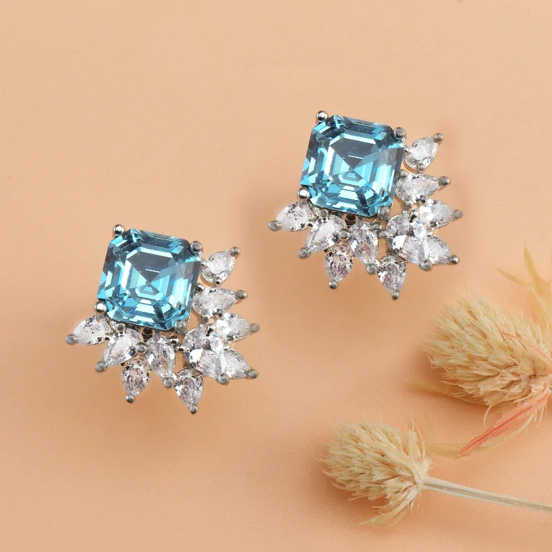 Limited-Time Offer On Premium Jewelry Collections Nipura Aqua Prisha Zircon Stud Earrings