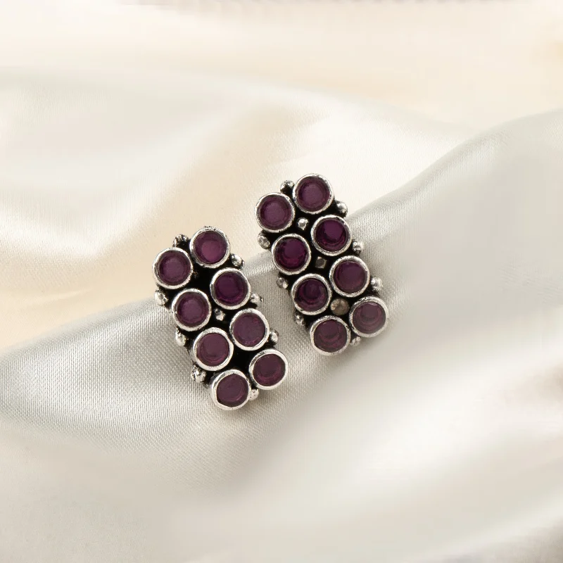 Exclusive Jewelry Bundles At Discounted Rates Nipura Dark Pink Polki Stud Earrings