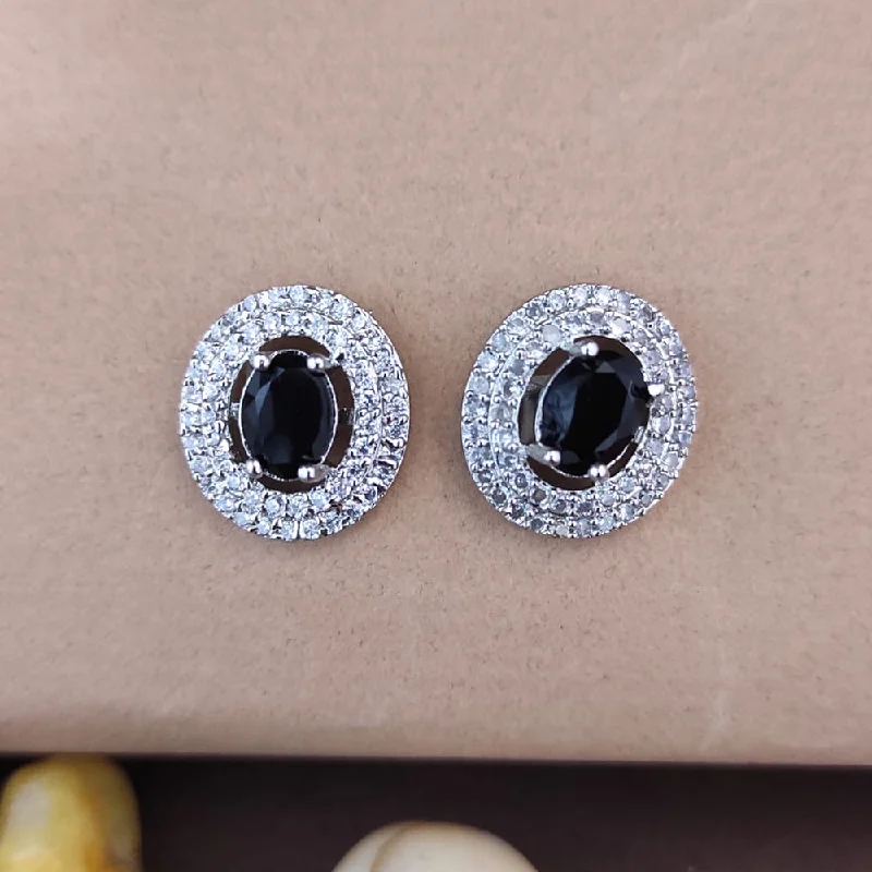 Trending Jewelry Now At Unbeatable Prices Raj Creations Silver Plated AD Stone Stud Earrings