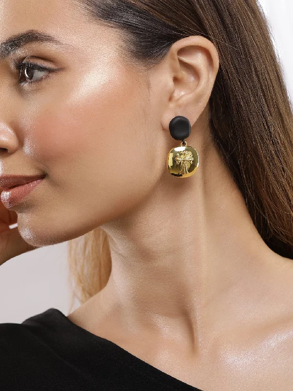 Chic And Stylish Jewelry At Exclusive Prices Rubans Voguish 18k Gold Plated  Floral Drop Earrings