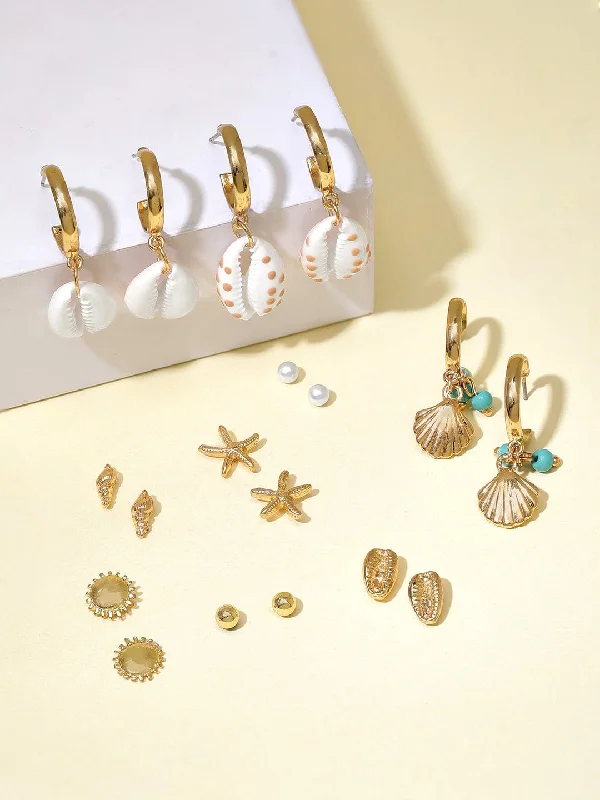 Celebrate With Sparkle – Jewelry Sale Now Live Rubans Voguish Gold-Plated Classic Studs Earrings