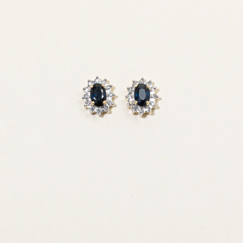 Timeless Jewelry At Special Discount Rates Sapphire & Diamond Earrings | 1.00ctw, 0.12ctw |