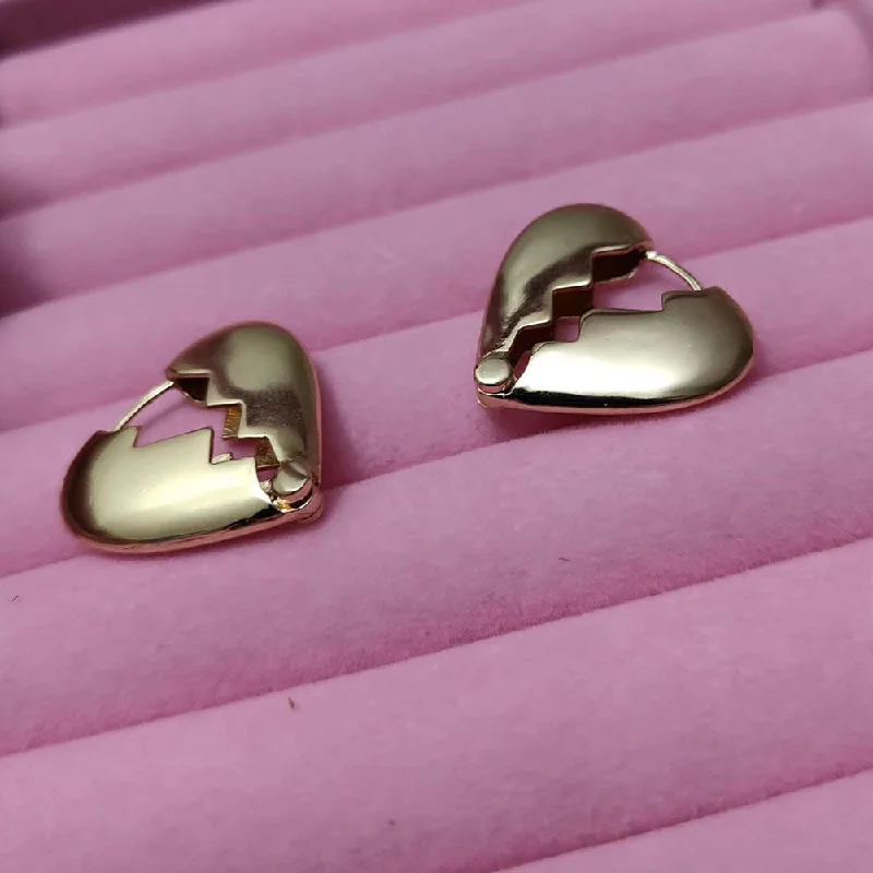 Personalized Jewelry Sale – Meaningful Gifts At Great Prices Shagna Gold Plated Heart Broken Shape Stud Earrings