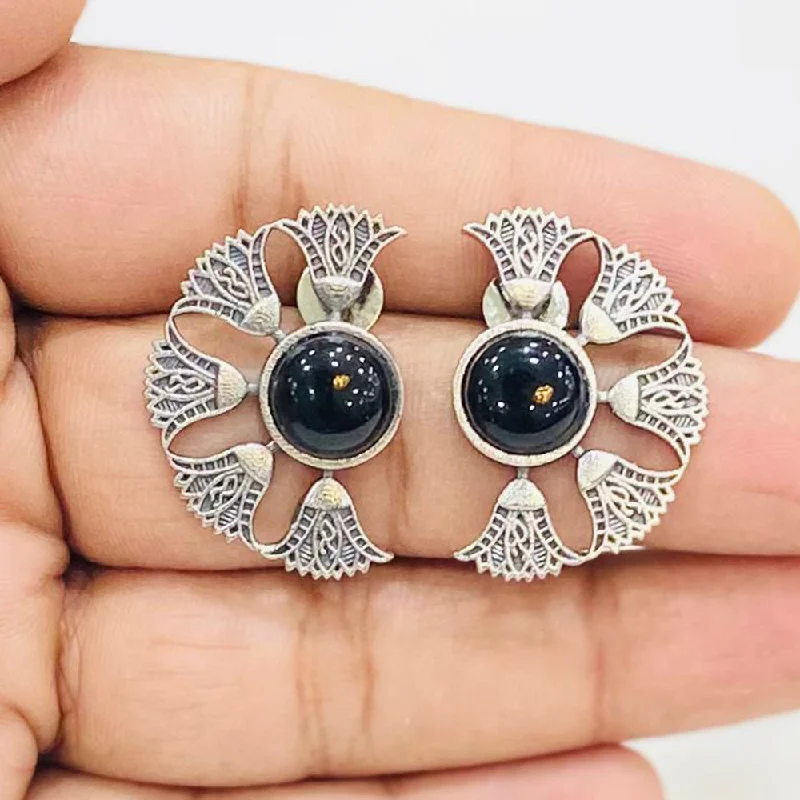 Beautiful Jewelry, Breathtaking Discounts – Hurry In Shagna Silver Plated Monalisa Stone Stud Earrings