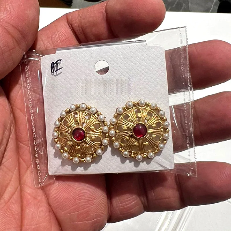 Jewelry Clearance Event – Last Chance For Stunning Deals Shrisha Gold Plated Pota Stone  Stud Earrings