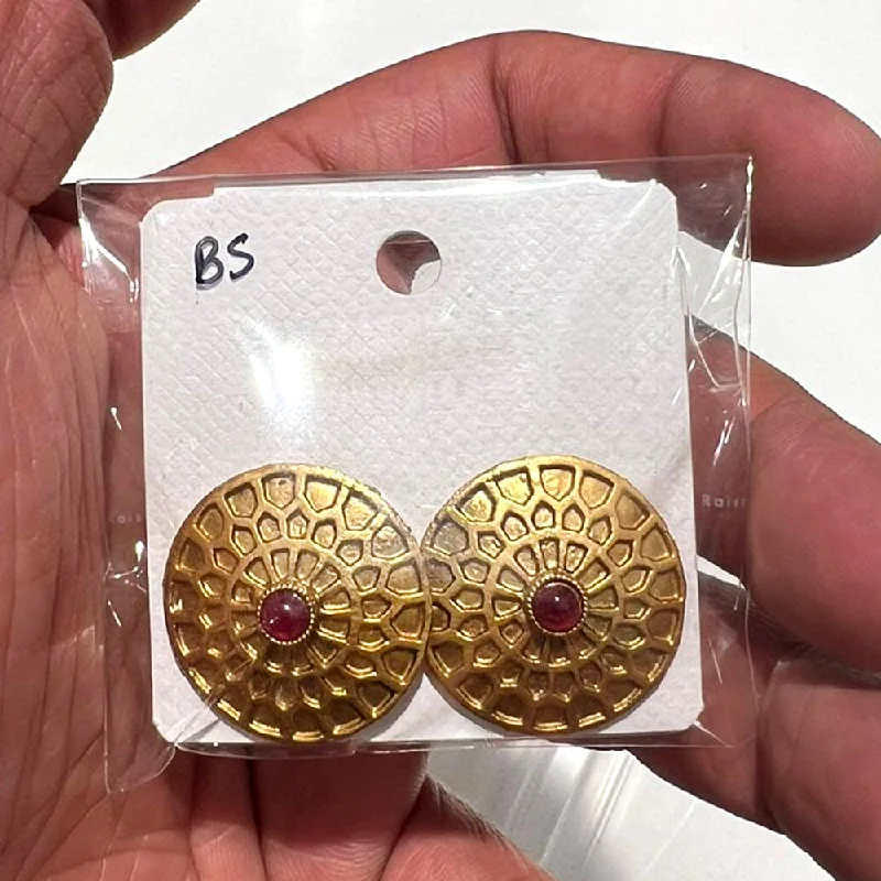 Big Savings On Your Favorite Jewelry Pieces Shrisha Gold Plated Pota Stone  Stud Earrings