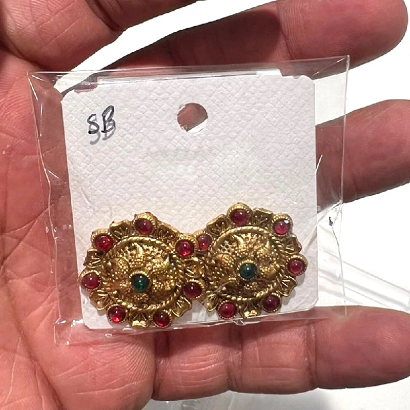 High-End Sparkle, Low-End Prices – Shop Now Shrisha Gold Plated Pota Stone  Stud Earrings