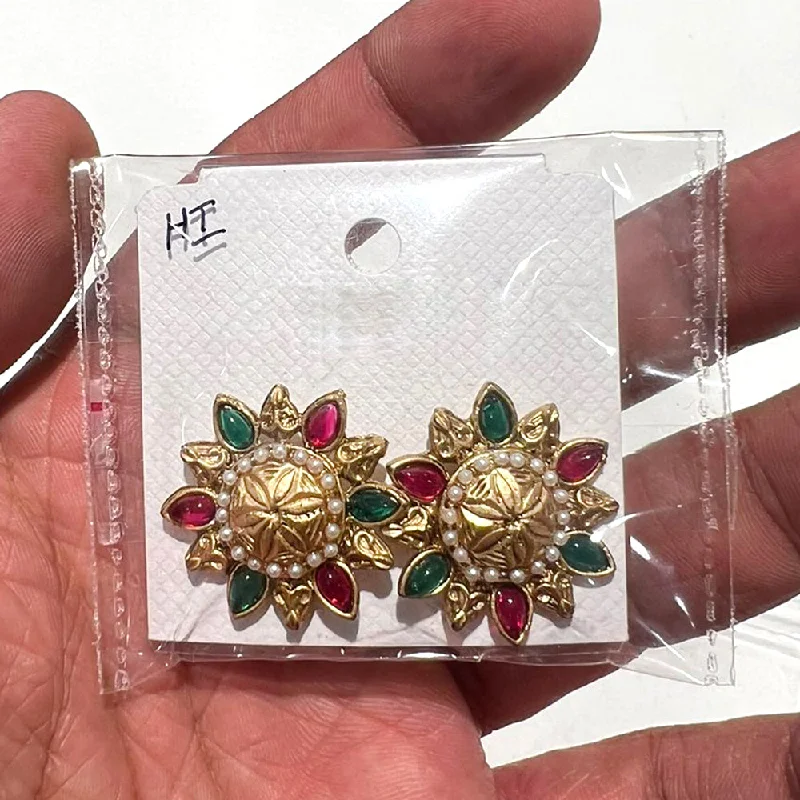 Dazzling Deals On Necklaces, Bracelets, And More Shrisha Gold Plated Pota Stone  Stud Earrings