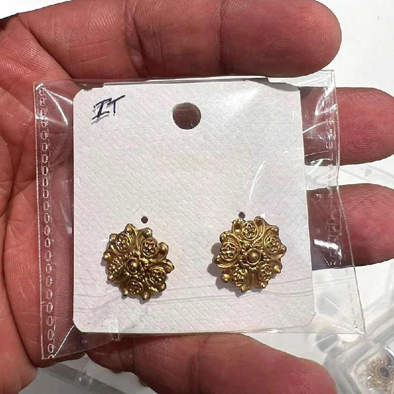 Trendy Minimalist Jewelry For Everyday Wear Shrisha Gold Plated Stud Earrings