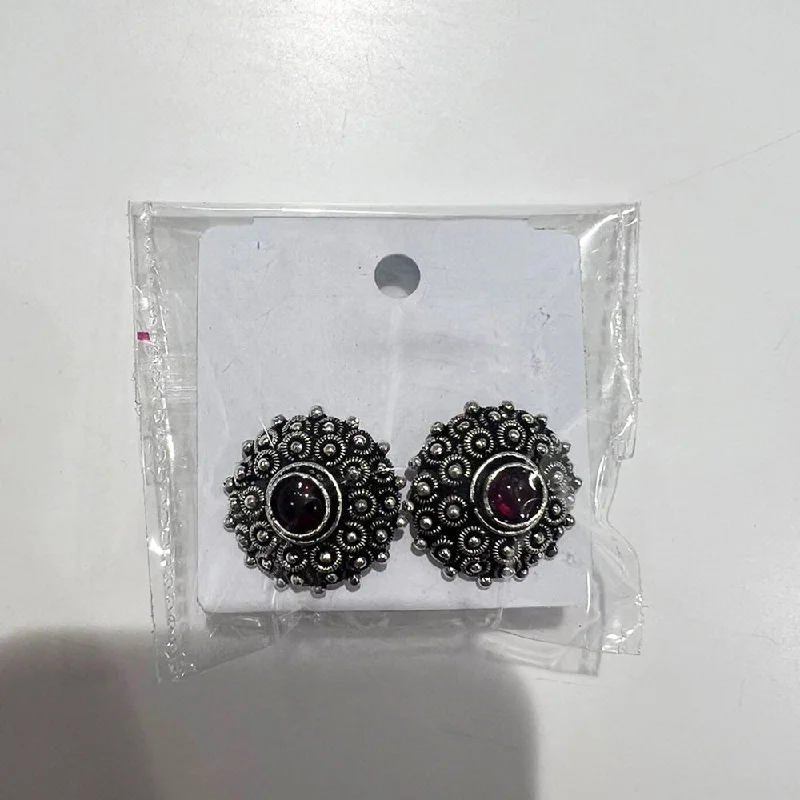 Exclusive Jewelry Sale – Limited-Time Discounts Shrisha Oxidised Plated Pota Stone Stud Earrings