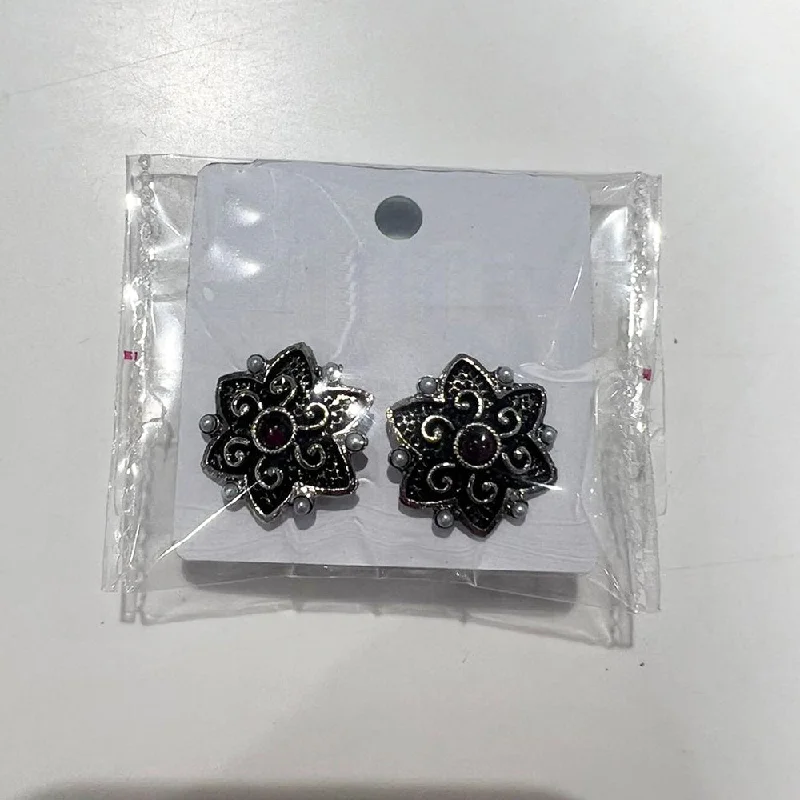 Fashion-Forward Geometric Jewelry For Contemporary Style Shrisha Oxidised Plated  Stud Earrings