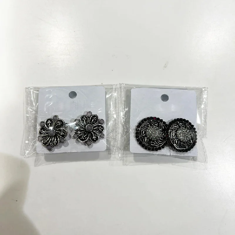 Bohemian-Inspired Jewelry For Free-Spirited Fashion Shrisha Oxidised Plated  Stud Earrings (Assorted Design)