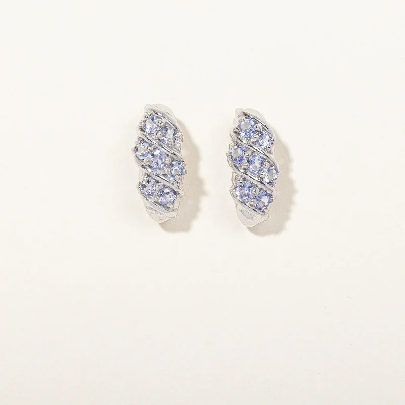 Delicate Crystal Jewelry For Sophisticated Charm Tanzanite Earrings | 1.10ctw |