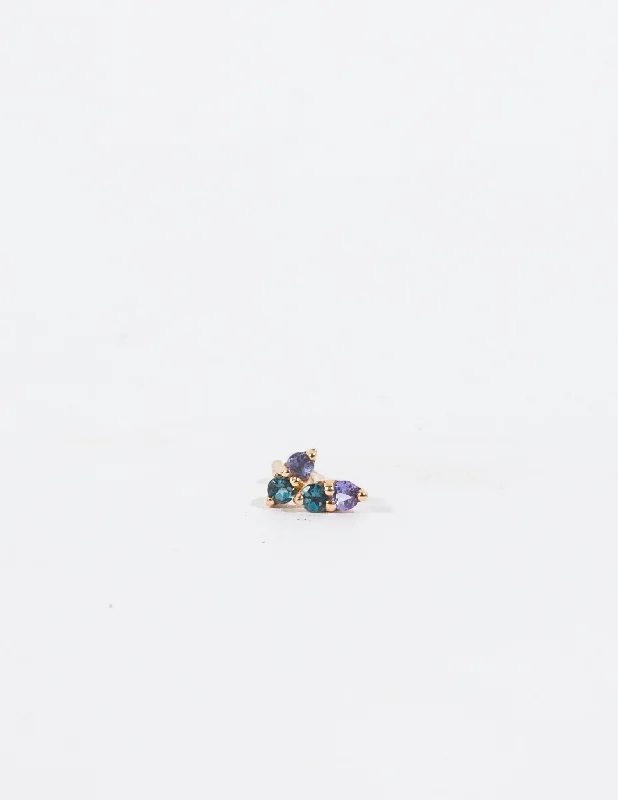 Shop Stylish Jewelry Now And Save Big TANZANITE & LONDON BLUE TOPAZ PAVILLION STUD EARRINGS