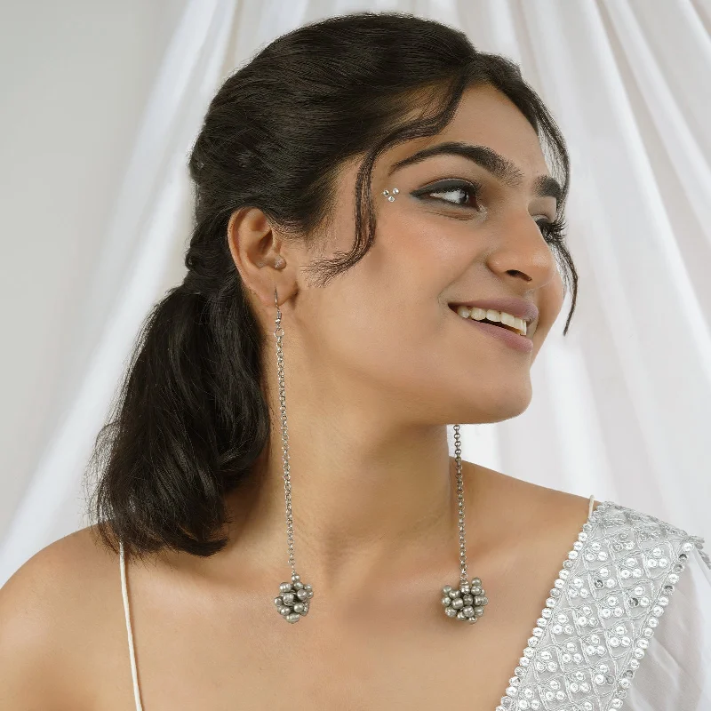 Celebrate With Sparkle – Jewelry Sale Now Live Teejh Aamna Ghungroo Silver Oxidised Earring