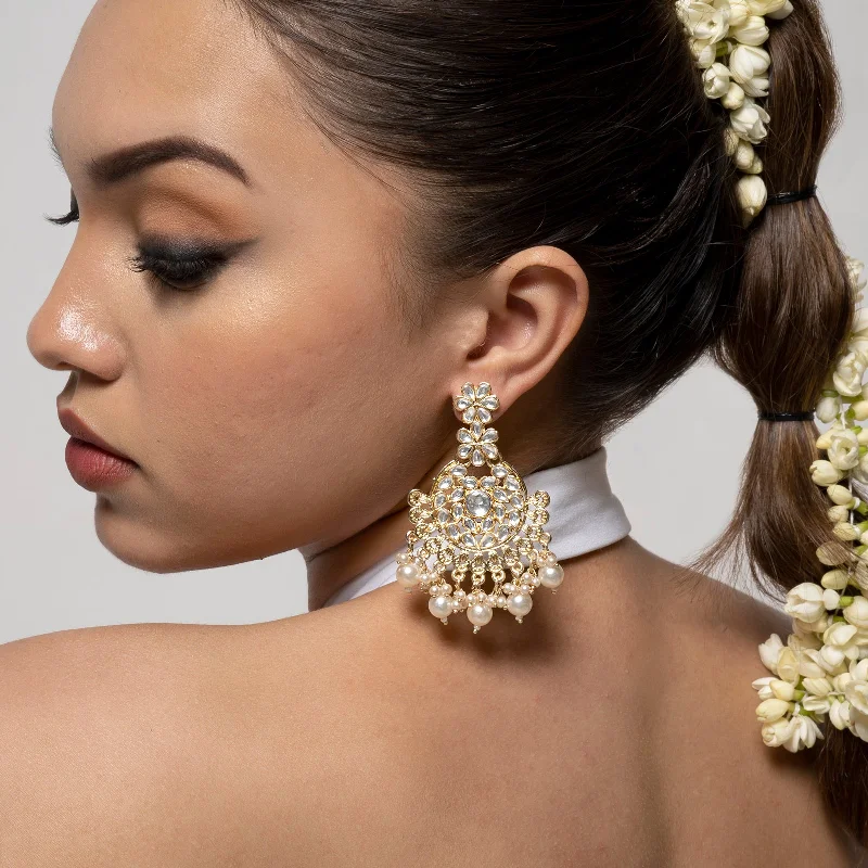 Limited-Time Offer On Elegant Jewelry Pieces Teejh Aashnaa Pearl and Polki Earring