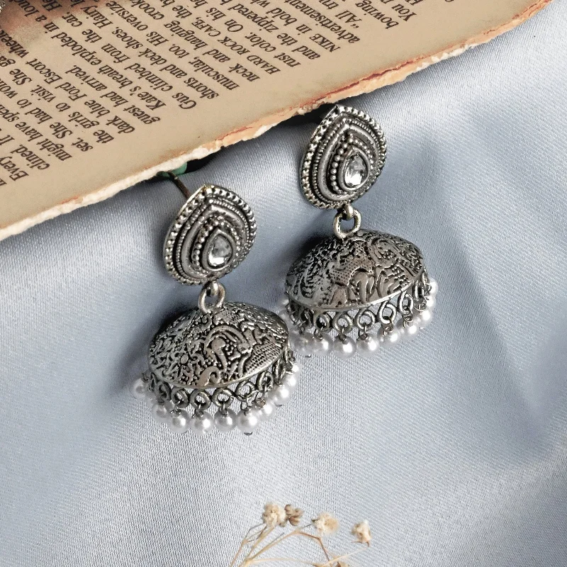 Luxury Jewelry Clearance – Shop Premium Styles Now Teejh Ashriya Silver Oxidised Earring