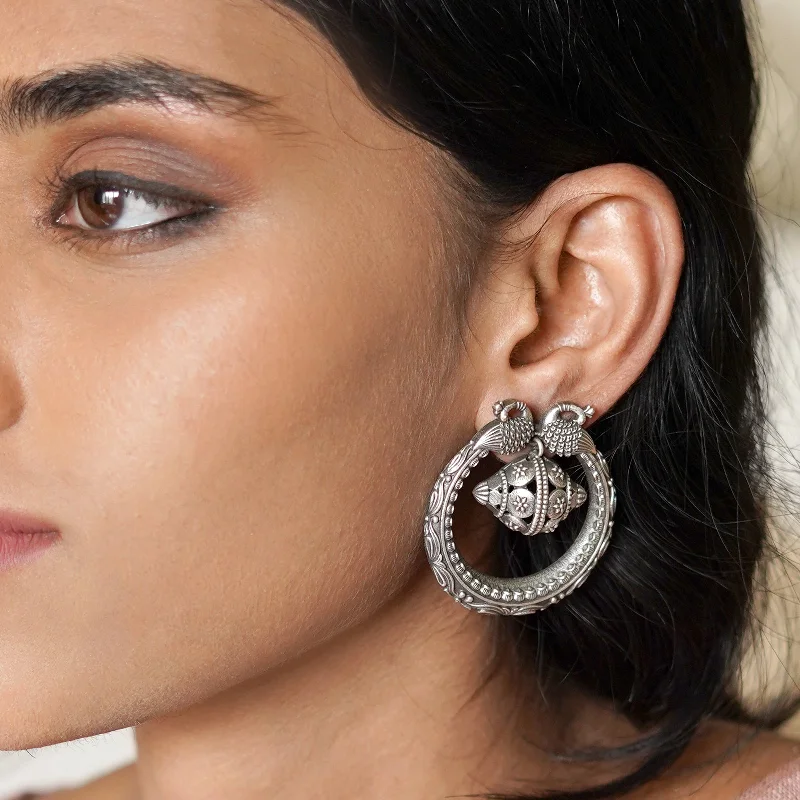 Sparkle For Less – Shop Jewelry Deals Now Teejh Darshi Silver Oxidised Earrings