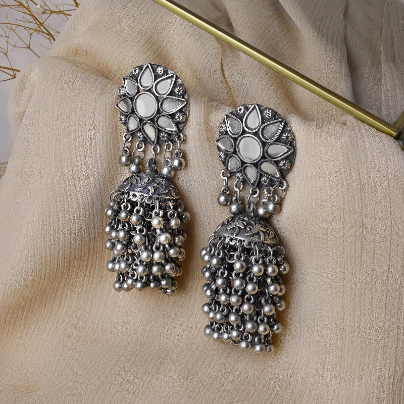 Limited-Time Offer On Elegant Jewelry Pieces Teejh Ekiya Silver Oxidised Ghungroo Earring