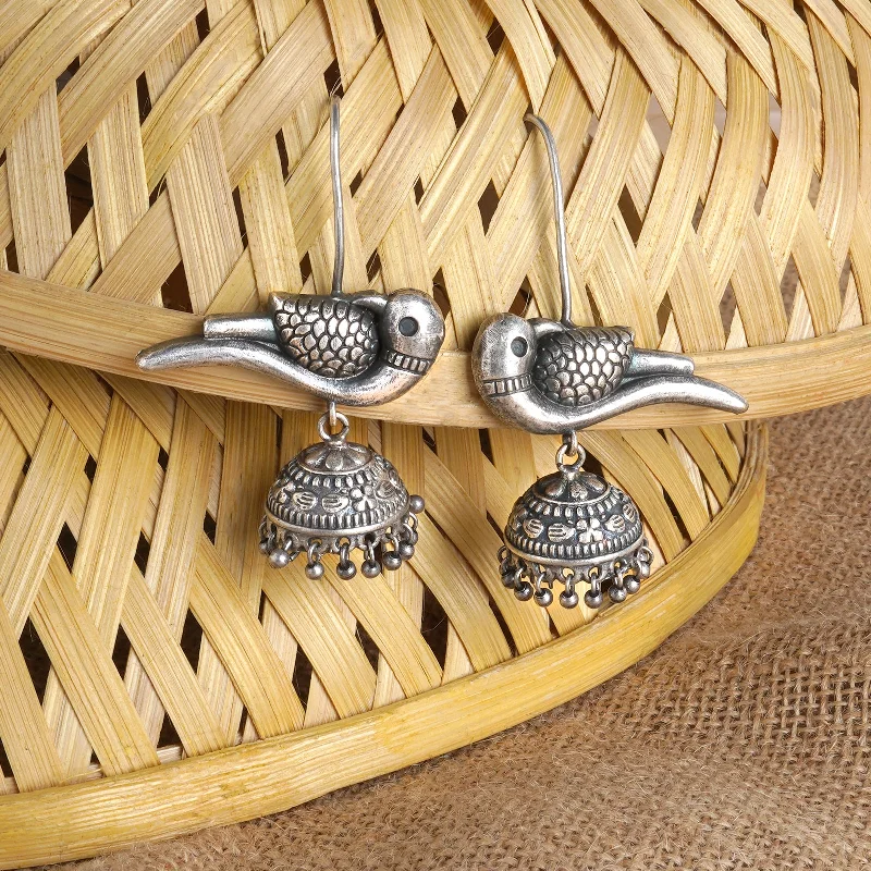 Affordable Gold-Plated Jewelry For Modern Fashion Teejh Gatrikaa Silver Oxidised Earrings