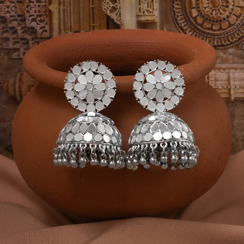 Fine Jewelry, Limited-Time Offers Available Teejh Karnika Silver Oxidised Earring