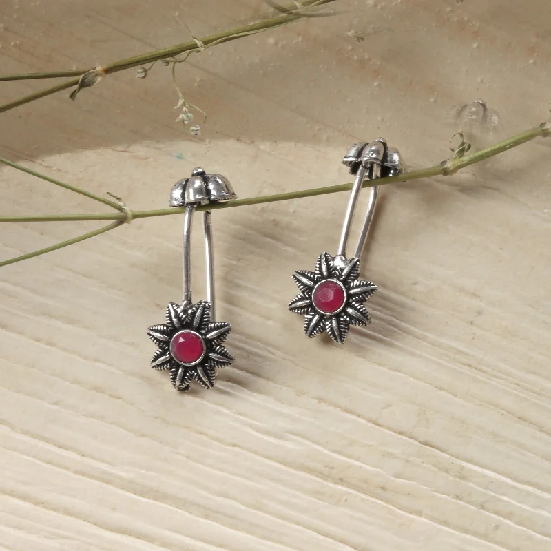 Special Sale On Handcrafted Jewelry – Shop Today Teejh  Krisha Red Stone Silver Oxidsed Clip On Bugadi