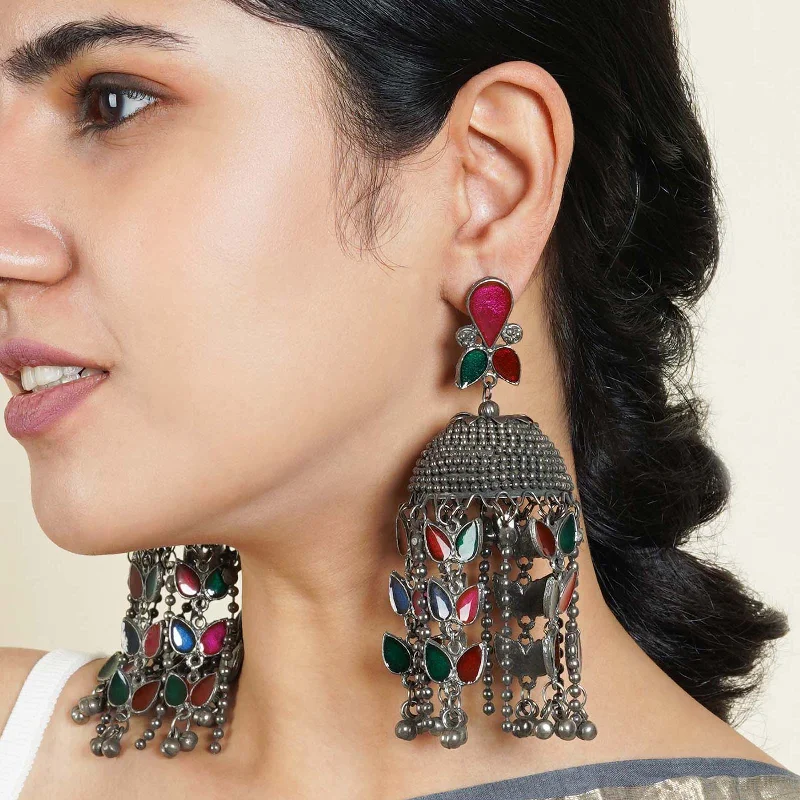 Grab Stylish Jewelry Before The Sale Ends Teejh Niharika Silver Oxidised Earring