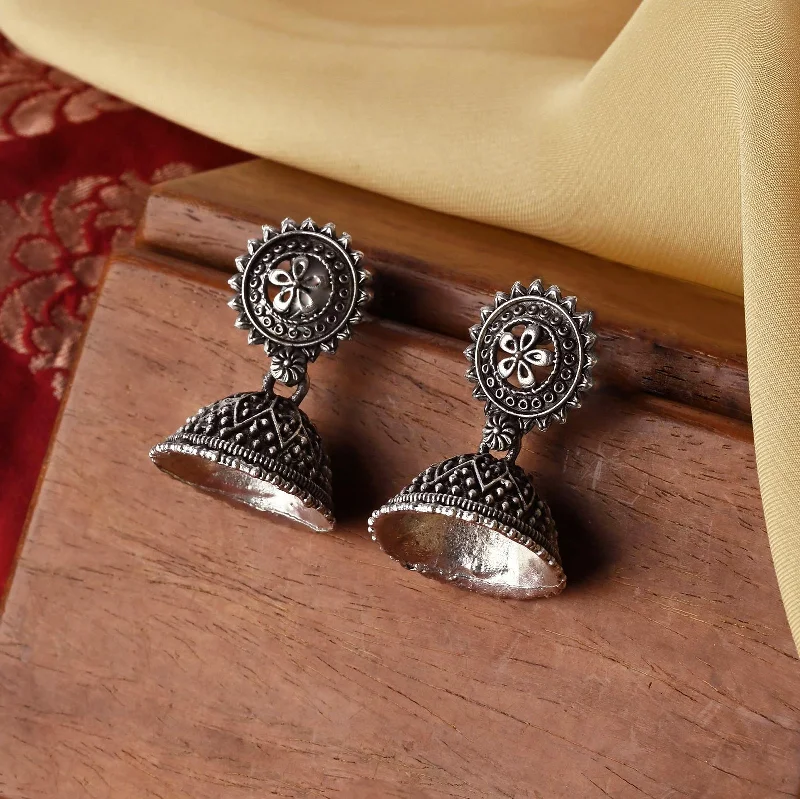 Chic And Stylish Jewelry At Discounted Prices Teejh Pekham Silver Oxidised Earrings