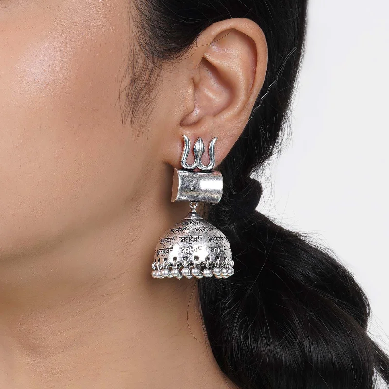 Affordable Luxury Jewelry For Every Occasion Teejh Riyad Silver Oxidised Earring