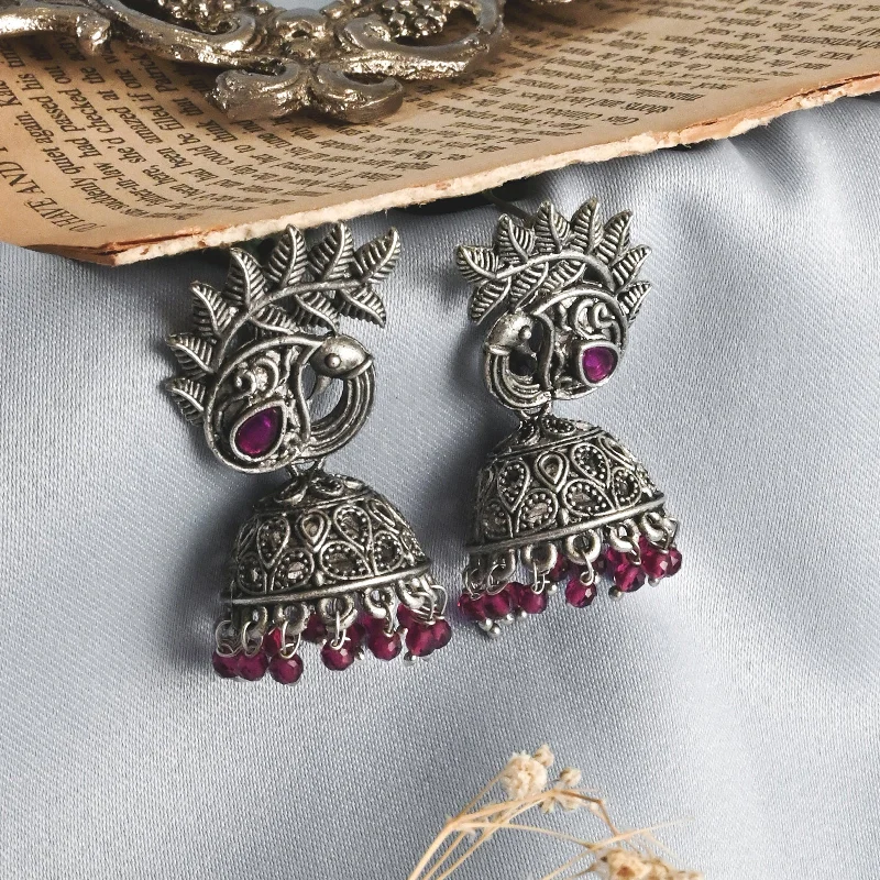 Shop Handcrafted Jewelry At Special Promotional Rates Teejh Rukmani Silver Oxidised Earring