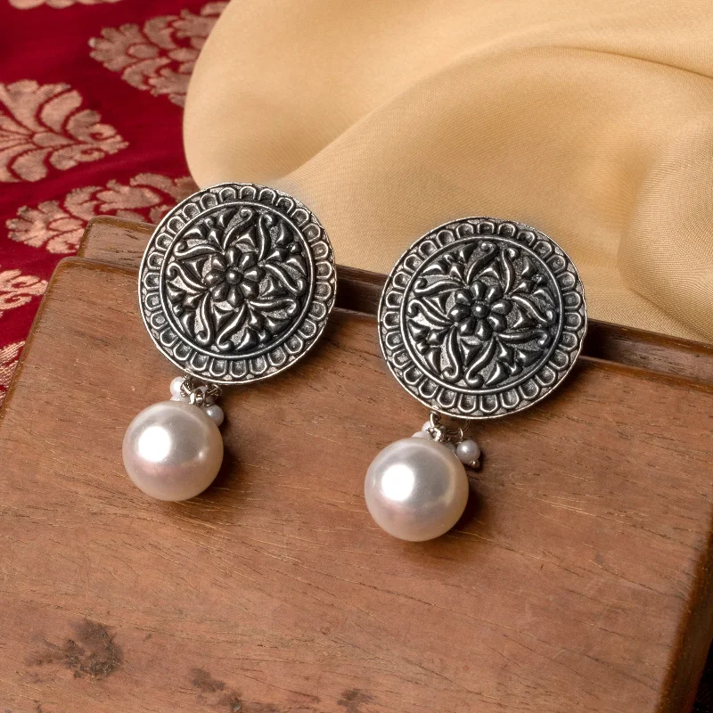 Grab Your Dream Jewelry At The Lowest Prices Teejh Shreenika Silver Oxidised Earrings