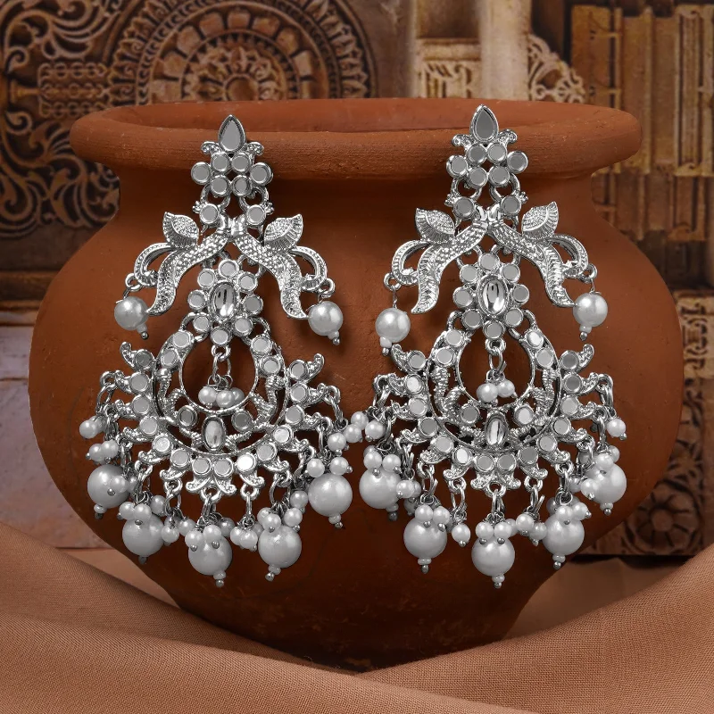 Limited-Time Offer On Premium Jewelry Collections Teejh Vallari Silver Oxidised Earring