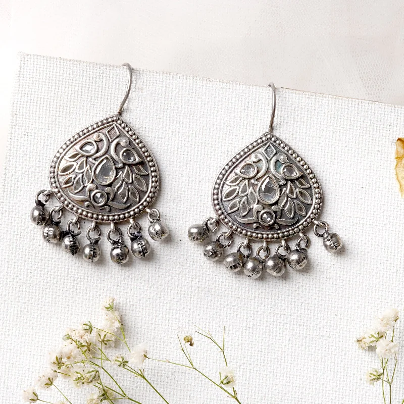 Special Sale On Handcrafted Jewelry – Shop Today Teejh Vanya Silver Oxidised White Earrings