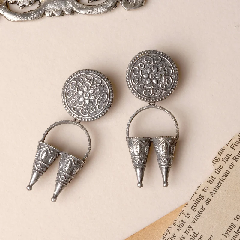 The Jewelry Sale You've Been Waiting For Is Here Teejh Yachana Silver Oxidised Earrings