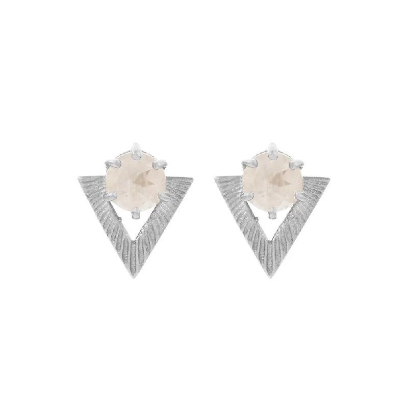 Bestselling Jewelry At Special Promotional Rates Zoe & Morgan Violet Stud Earrings - Sterling Silver & Rose Quartz