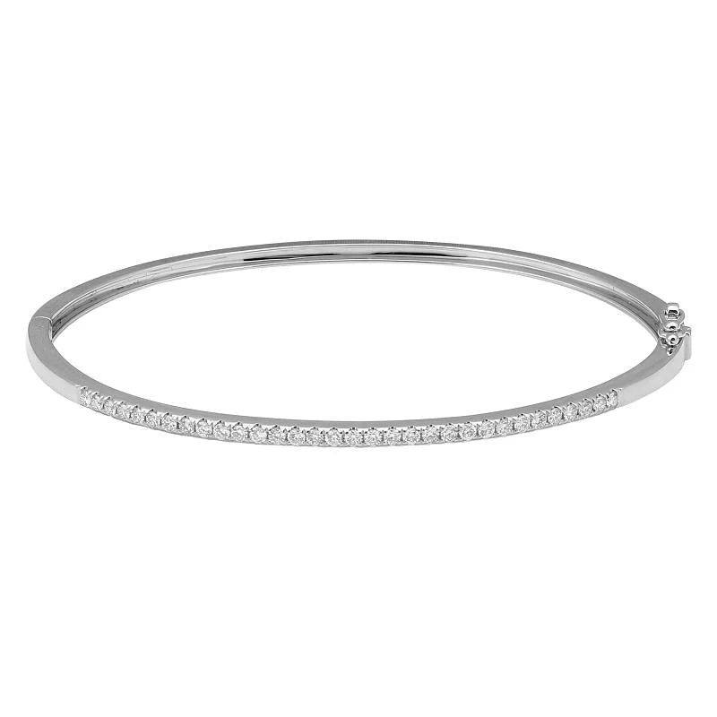 Jewelry Clearance Sale – Final Reductions 14K White Gold 1/2ct Diamond Bangle Bracelet