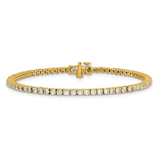 Personalized Jewelry Sale – Meaningful Gifts At Great Prices 14k Yellow Gold 2.95ct Laboratory Grown Tennis Bracelet