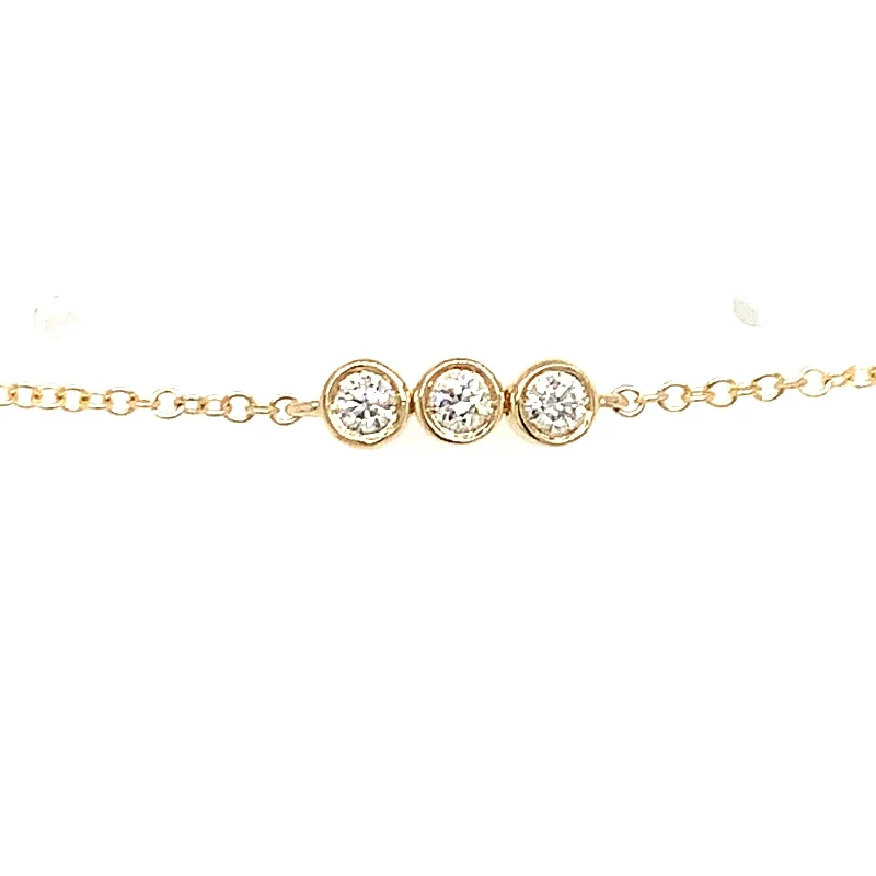 Flash Sale On Stunning Jewelry – Don't Miss Out 14k Yellow Gold Diamond Bezel Bracelet