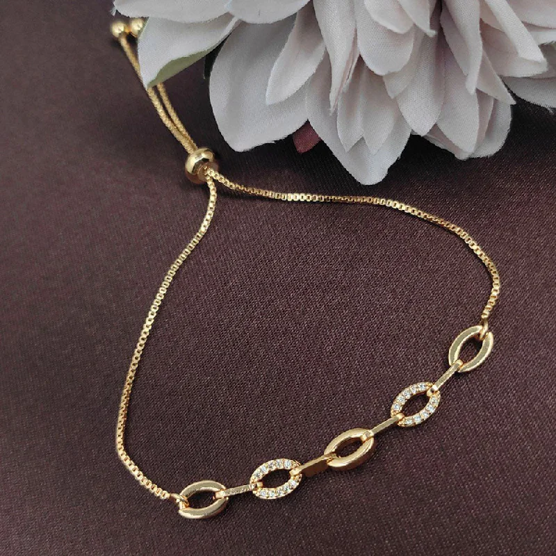 Gorgeous Jewelry, Limited-Time Savings Aamrapali Gold Plated Austrian Stone Adjustable Bracelet