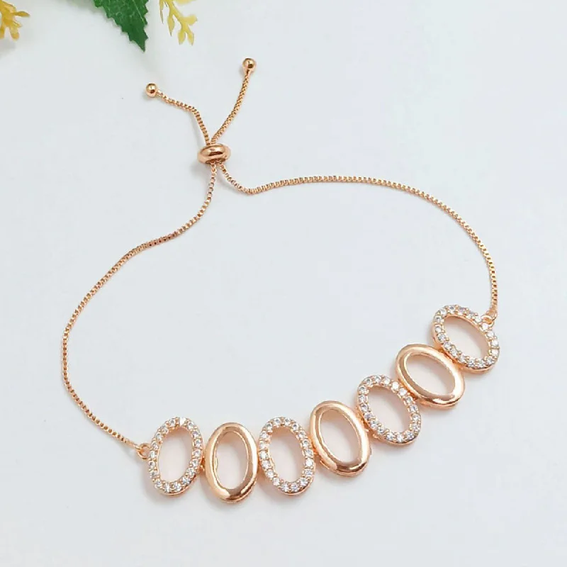 Luxury Meets Affordability – Jewelry Sale Now Live Aamrapali  Rose Gold Plated Austrian Stone Adjustable Bracelet